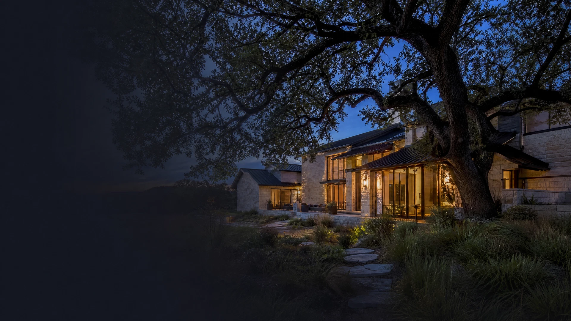 Illustrative mature-tree and residential setting in Round Rock